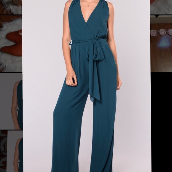 NWT✨Fashion Nova Jumpsuit in Teal colour - Picture 11 of 12